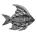 Stylized fish. Patterns instead of scales.